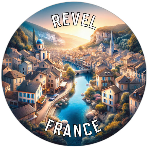 Revel France Souvenir Die Cut Flat Magnet 2-Inch