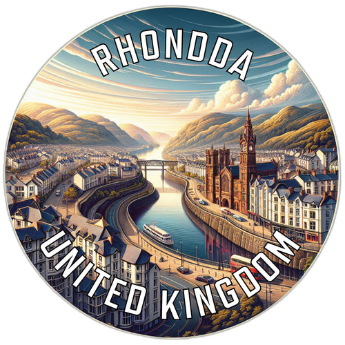 Rhondda United Kingdom Souvenir Vinyl Decal Sticker 6-Inch