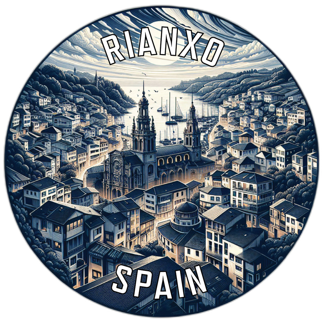 Rianxo Spain Souvenir Die Cut Flat Magnet 2-Inch