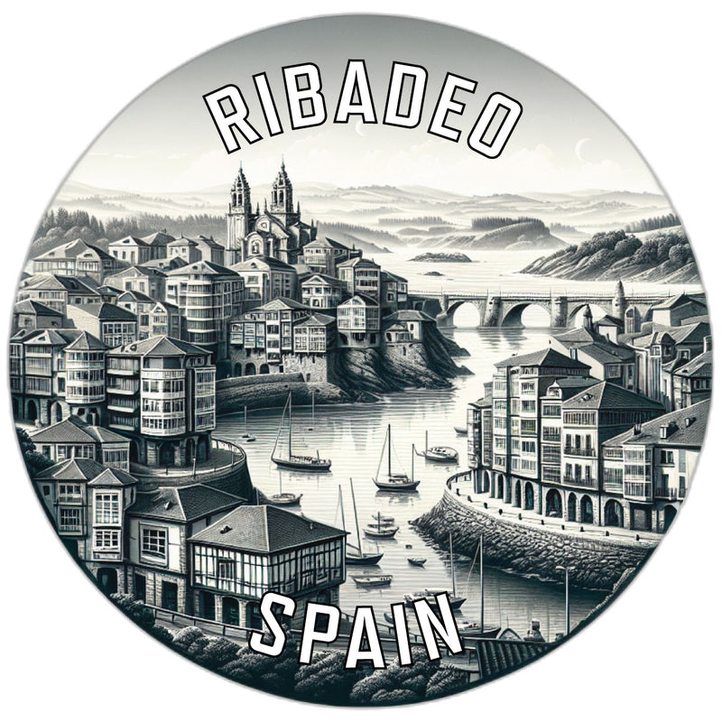 Ribadeo Spain Souvenir Die Cut Flat Magnet 3-Inch