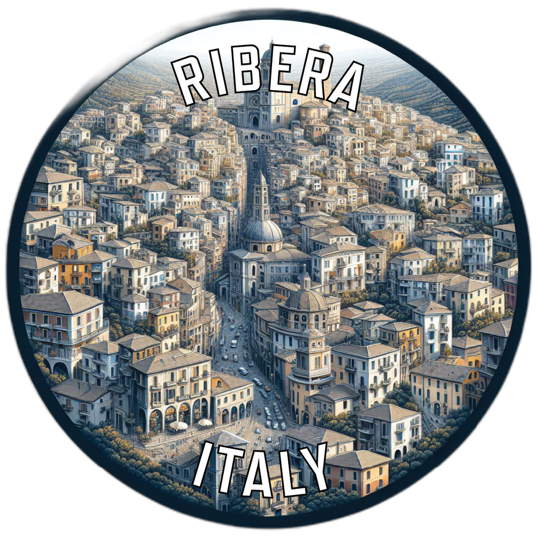 Ribera Italy Souvenir Die Cut Flat Magnet 2-Inch