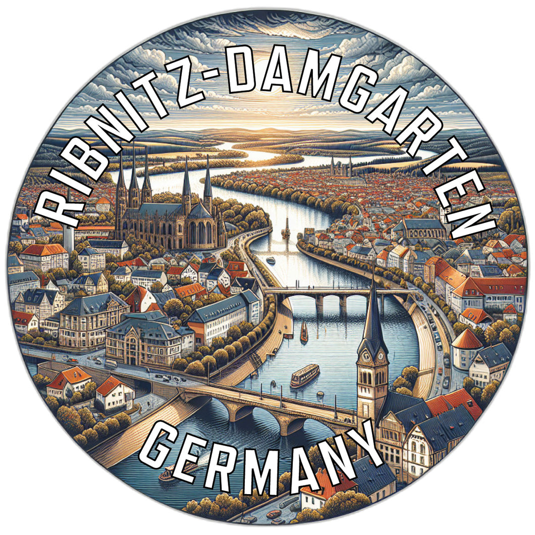 Ribnitz Damgarten Germany Souvenir Die Cut Flat Magnet 2-Inch
