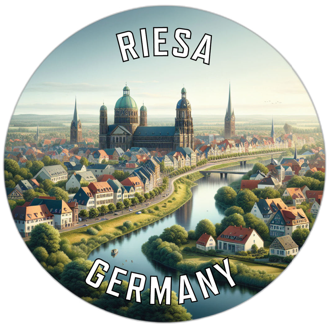 Riesa Germany Souvenir Die Cut Flat Magnet 6-Inch
