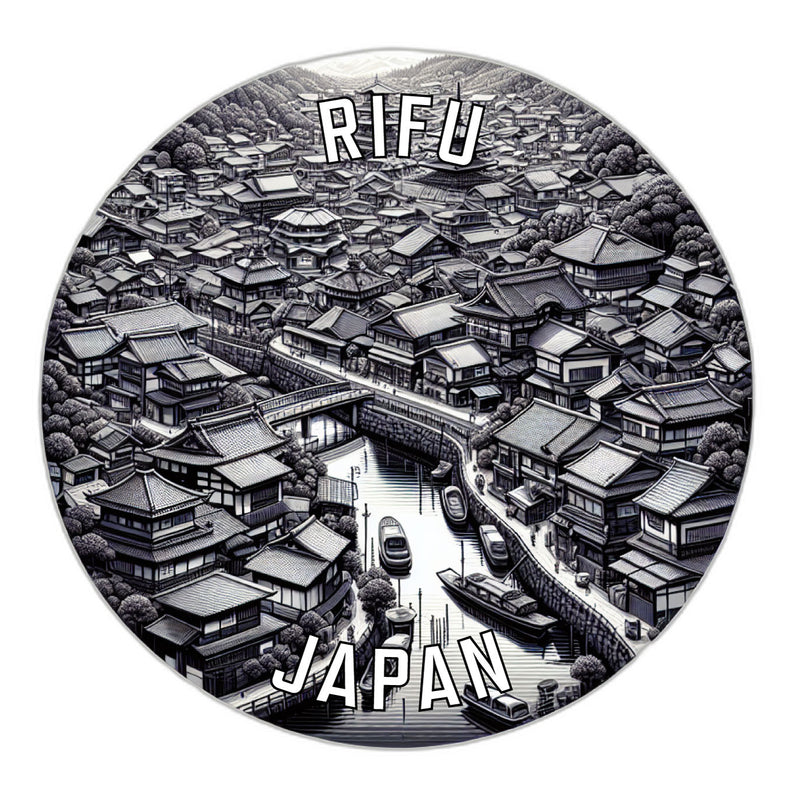 Rifu Japan Souvenir Die Cut Flat Magnet 2-Inch