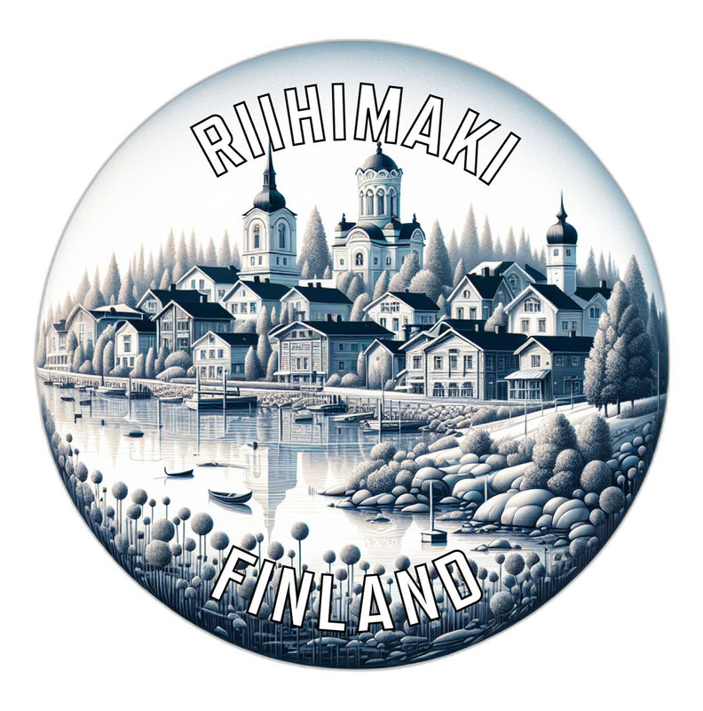 Riihimaki Finland Souvenir Die Cut Flat Magnet 2-Inch