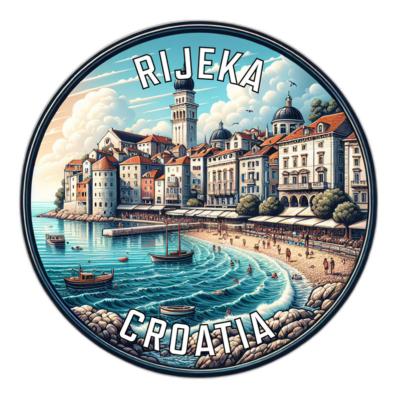 Rijeka Croatia Souvenir Die Cut Flat Magnet 6-Inch