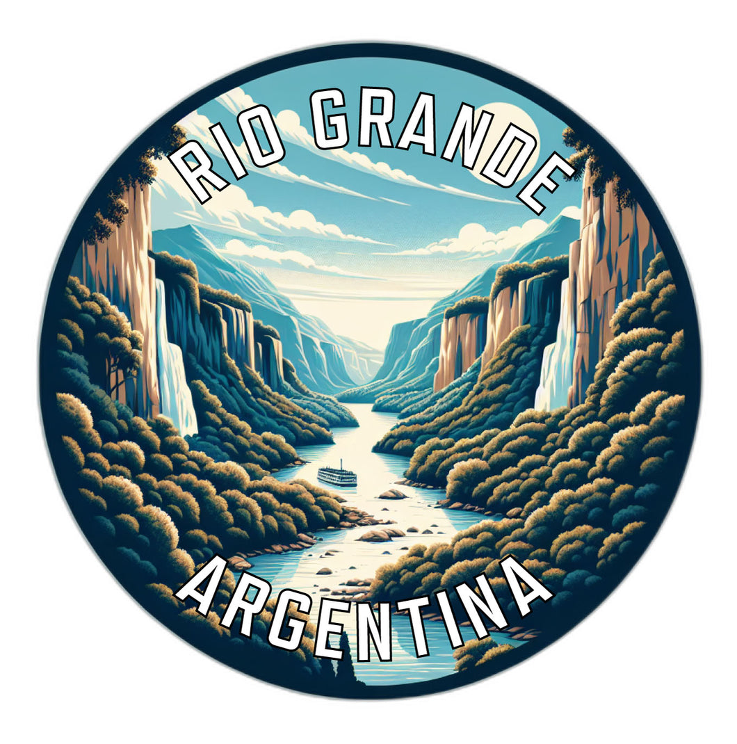 Rio Grande Argentina Souvenir Die Cut Flat Magnet 2-Inch