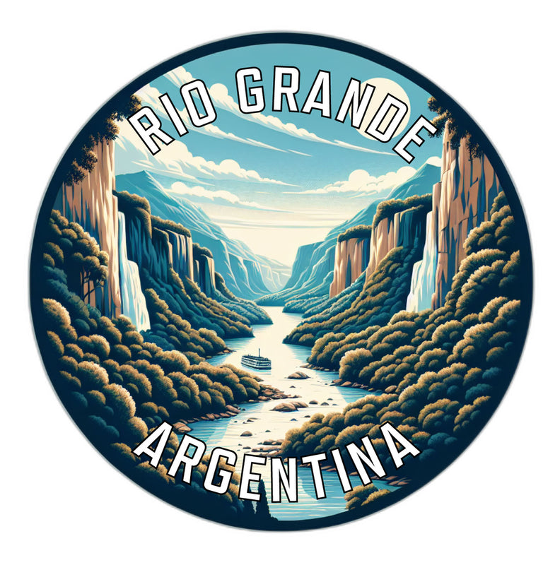 Rio Grande Argentina Souvenir Die Cut Flat Magnet 2-Inch