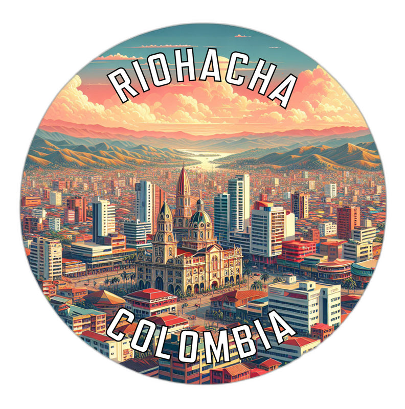 Riohacha Colombia Souvenir Die Cut Flat Magnet 6-Inch