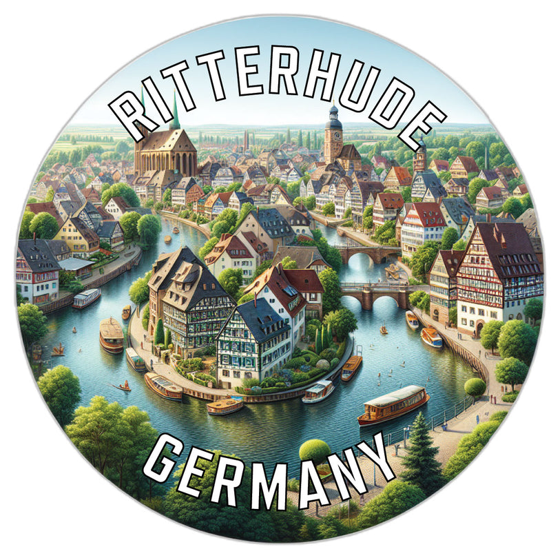 Ritterhude Germany Souvenir Die Cut Flat Magnet 2-Inch