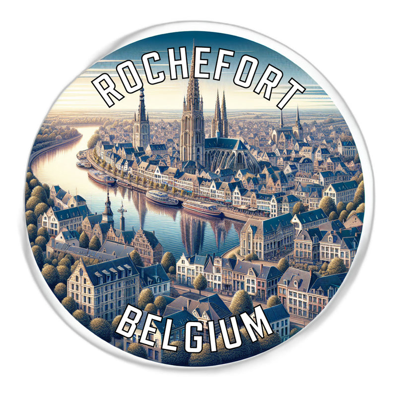 Rochefort Belgium Souvenir Die Cut Flat Magnet 6-Inch