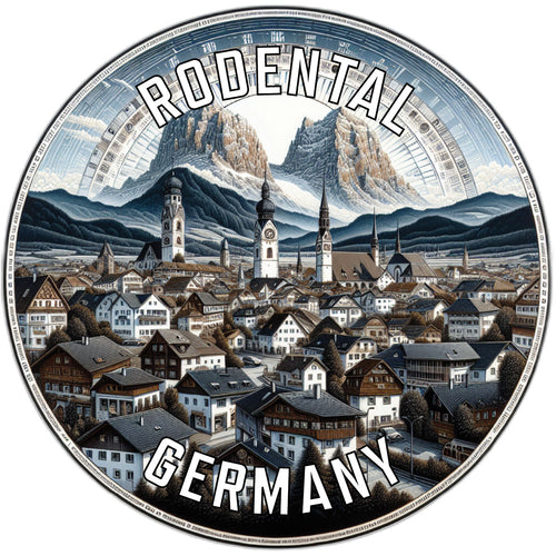 Rodental Germany Souvenir Die Cut Flat Magnet 6-Inch