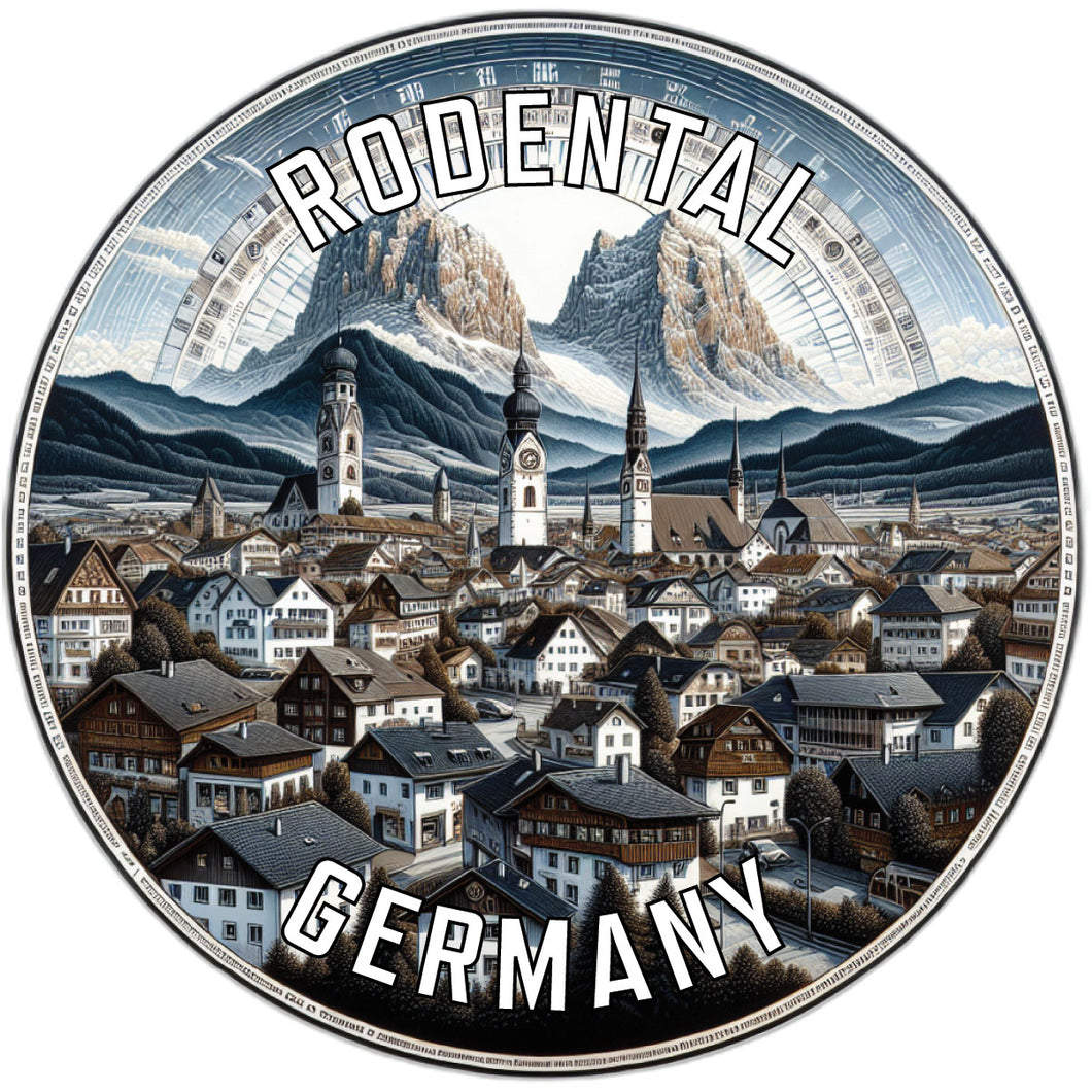 Rodental Germany Souvenir Vinyl Decal Sticker 6-Inch