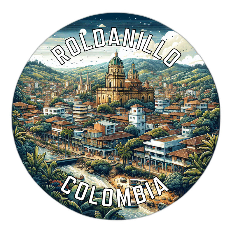 Roldanillo Colombia Souvenir Die Cut Flat Magnet 6-Inch