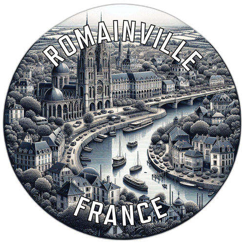 Romainville France Souvenir Vinyl Decal Sticker 2-Inch