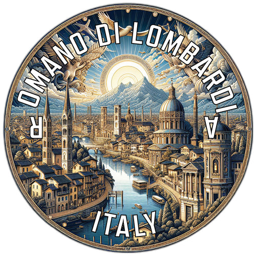 Romano di Lombardia Italy Souvenir Die Cut Flat Magnet 6-Inch