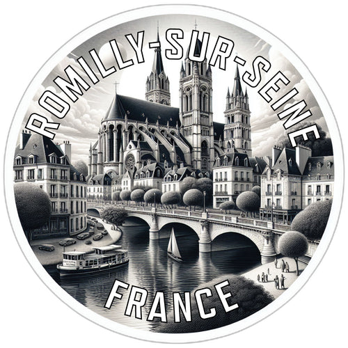 Romilly sur Seine France Souvenir Die Cut Flat Magnet 2-Inch