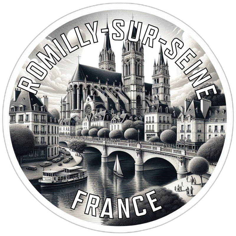 Romilly sur Seine France Souvenir Die Cut Flat Magnet 2-Inch