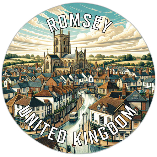 Romsey United Kingdom Souvenir Die Cut Flat Magnet 2-Inch