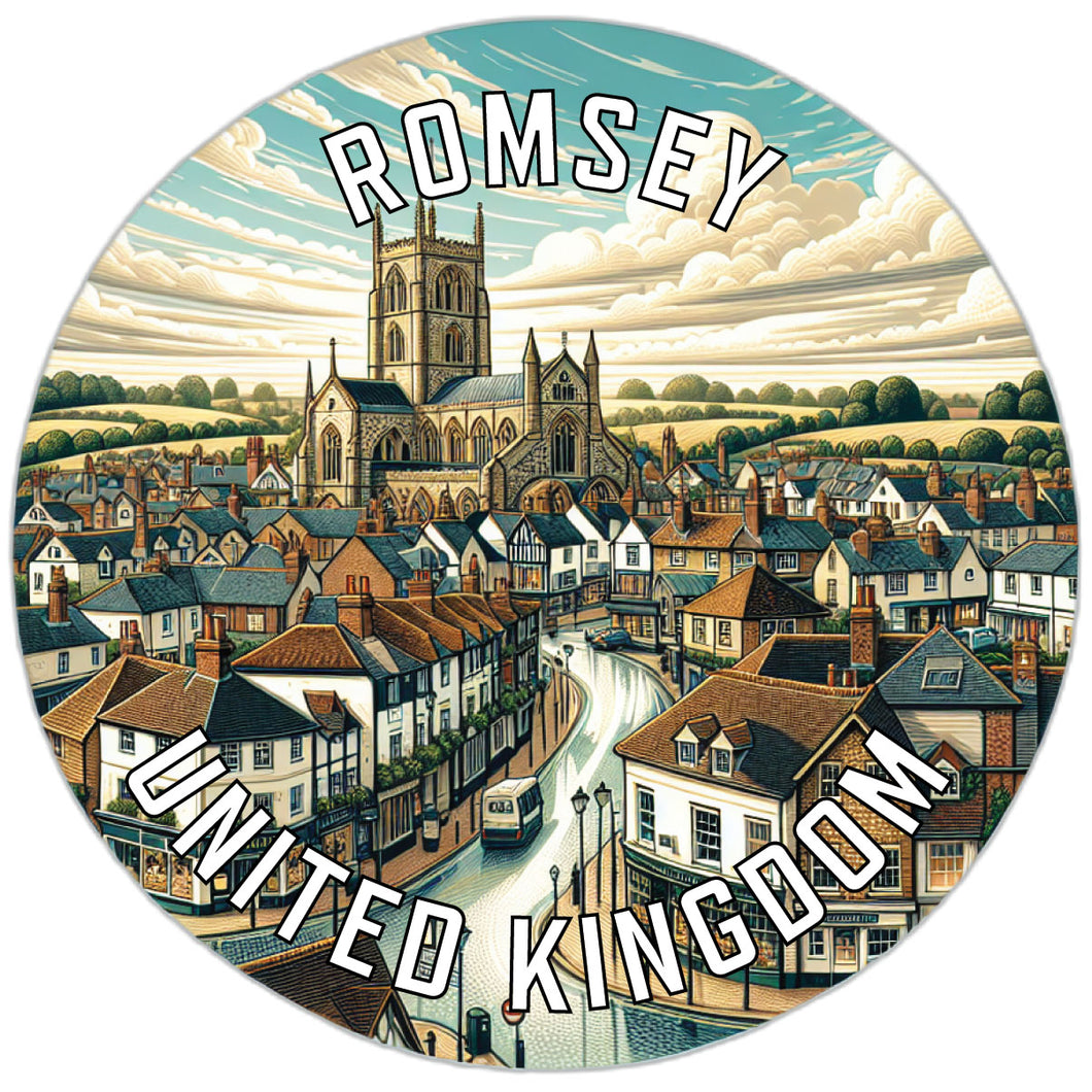Romsey United Kingdom Souvenir Die Cut Flat Magnet 2-Inch