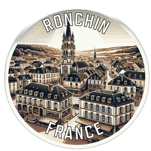 Ronchin France Souvenir Die Cut Flat Magnet 2-Inch