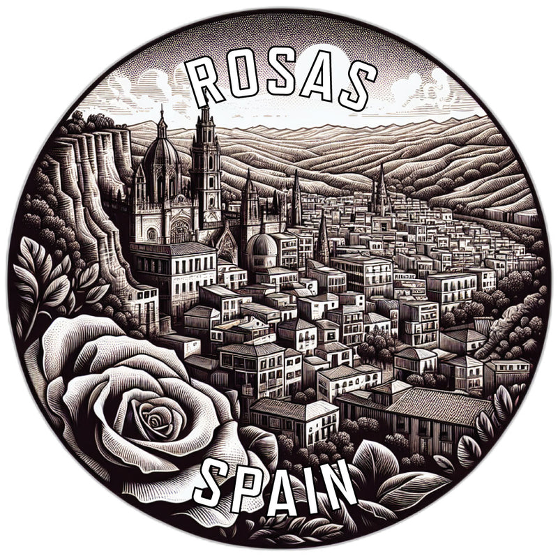 Rosas Spain Souvenir Die Cut Flat Magnet 6-Inch
