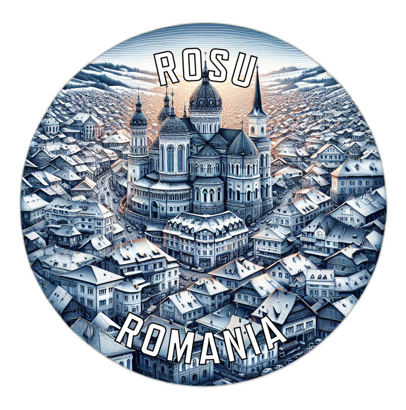 Rosu Romania Souvenir Vinyl Decal Sticker 2-Inch