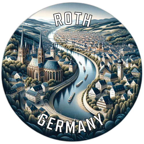 Roth Germany Souvenir Die Cut Flat Magnet 2-Inch