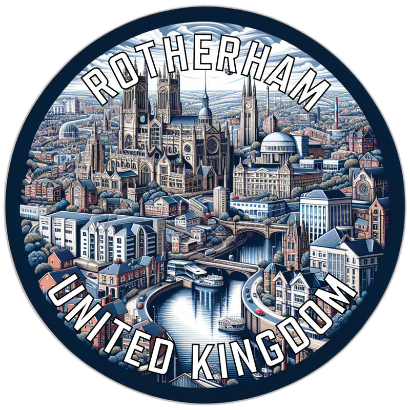 Rotherham United Kingdom Souvenir Die Cut Flat Magnet 2-Inch