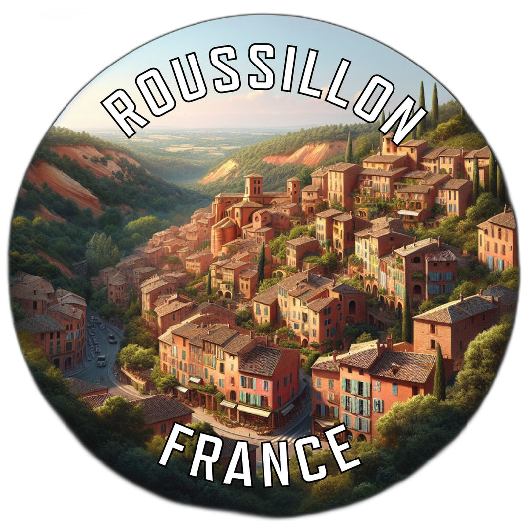 Roussillon France Souvenir Die Cut Flat Magnet 2-Inch