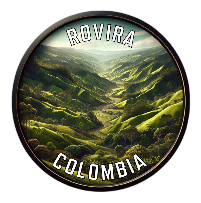 Rovira Colombia Souvenir Die Cut Flat Magnet 2-Inch