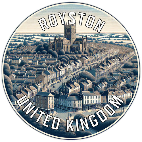 Royston United Kingdom Souvenir Die Cut Flat Magnet 6-Inch