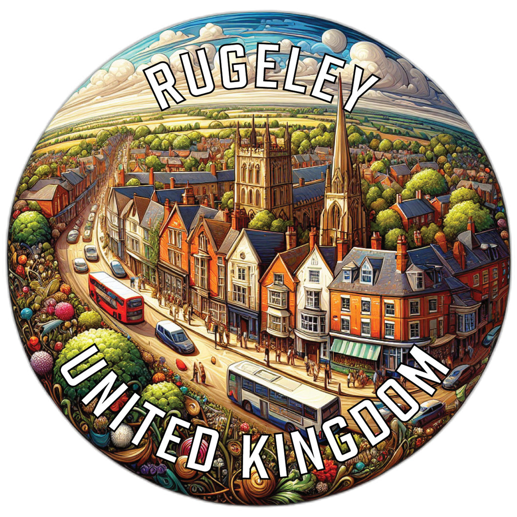 Rugeley United Kingdom Souvenir Die Cut Flat Magnet 6-Inch