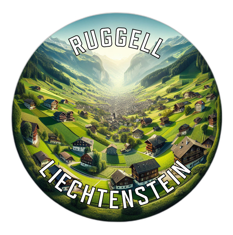 Ruggell Liechtenstein Souvenir Die Cut Flat Magnet 6-Inch