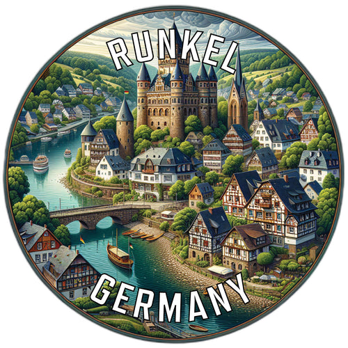 Runkel Germany Souvenir Die Cut Flat Magnet 2-Inch