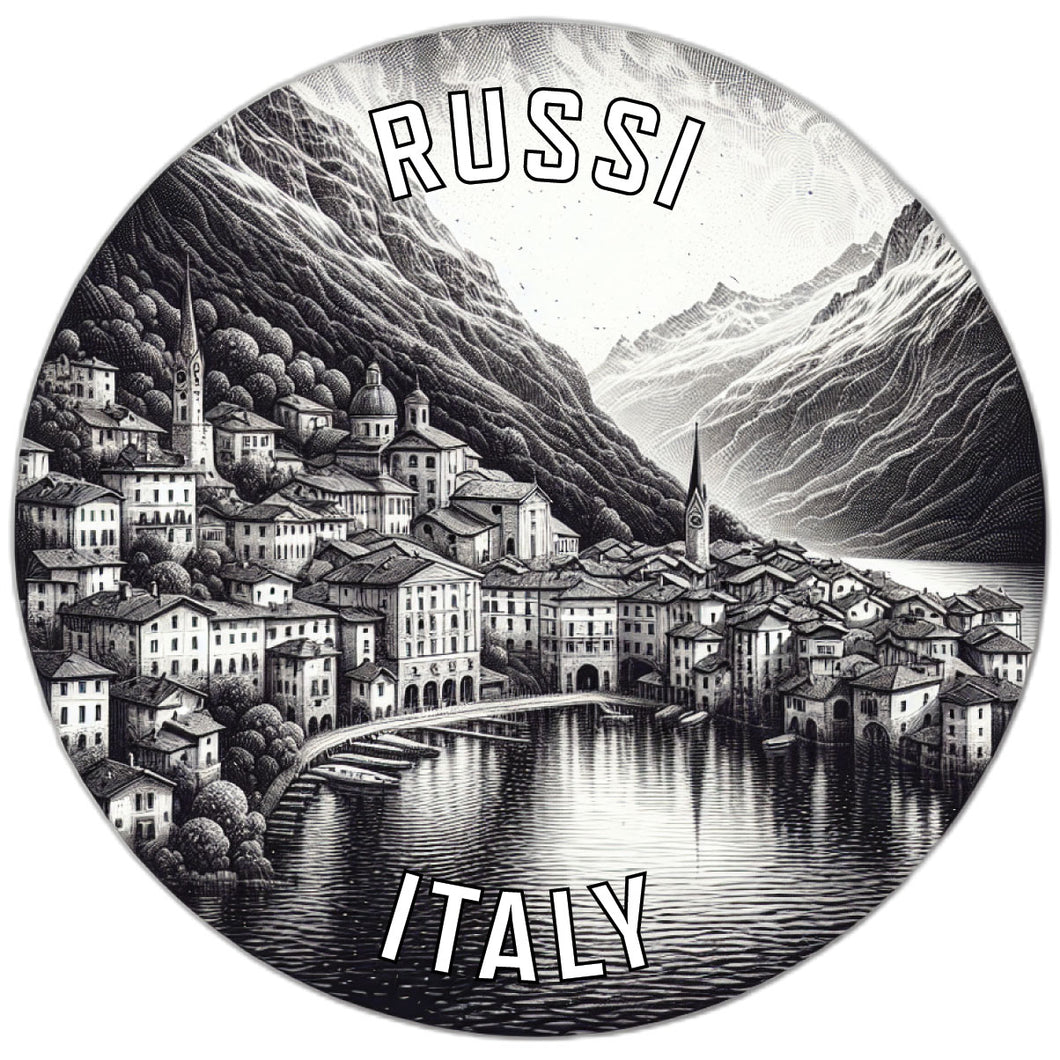 Russi Italy Souvenir Die Cut Flat Magnet 2-Inch