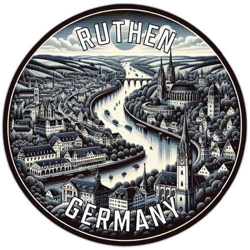 Ruthen Germany Souvenir Die Cut Flat Magnet 2-Inch