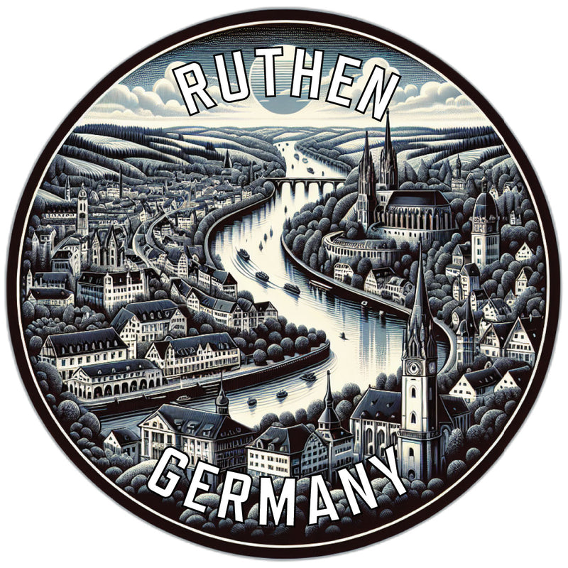 Ruthen Germany Souvenir Die Cut Flat Magnet 2-Inch