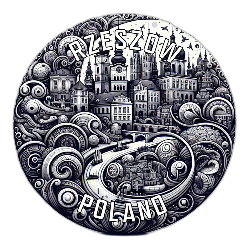 Rzeszow Poland Souvenir Die Cut Flat Magnet 2-Inch