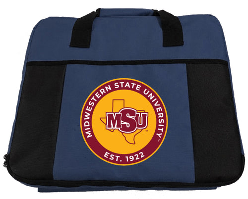 Midwestern State University Mustangs Seat Cushion Officially Licensed Collegiate Product Navy