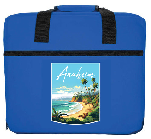 Anaheim California Design B Souvenir Destination Seat Cushion Blue Blue