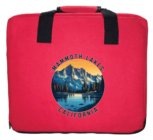 Mammoth Lakes California Design B Souvenir Destination Seat Cushion Red Red