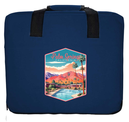 Palm Springs California Design B Souvenir Destination Seat Cushion Navy Navy