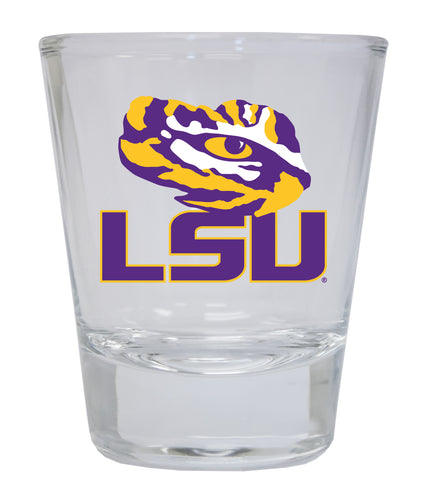LSU Tigers 2 Ounce Shot Glass Round Clear Officially Licensed Collegiate Product 4-Pack