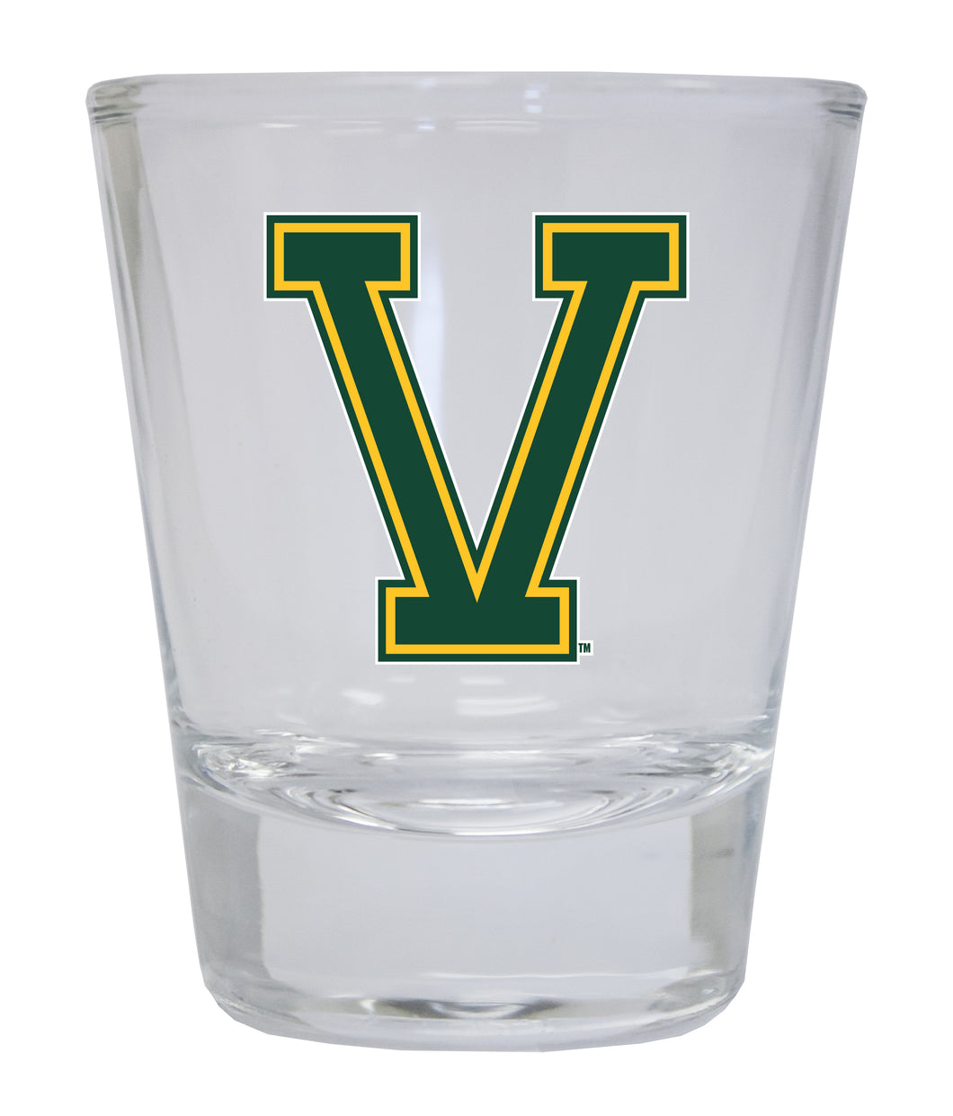 Vermont Catamounts 2 Ounce Shot Glass Round Clear Officially Licensed Collegiate Product 2-Pack