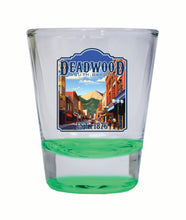 Load image into Gallery viewer, Deadwood South Dakota Wild West Design Souvenir 2 Ounce Shot Glass Round

