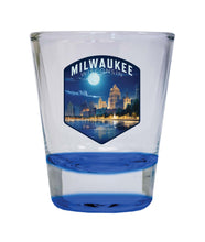 Load image into Gallery viewer, Milwaukee Wisconsin Design B Souvenir 2 Ounce Shot Glass Round
