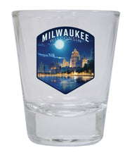 Load image into Gallery viewer, Milwaukee Wisconsin Design B Souvenir 2 Ounce Shot Glass Round
