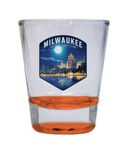 Load image into Gallery viewer, Milwaukee Wisconsin Design B Souvenir 2 Ounce Shot Glass Round
