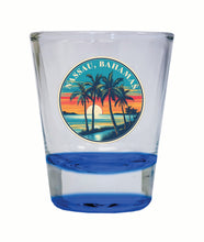 Load image into Gallery viewer, Nassau the Bahamas Design D Souvenir 2 Ounce Shot Glass Round
